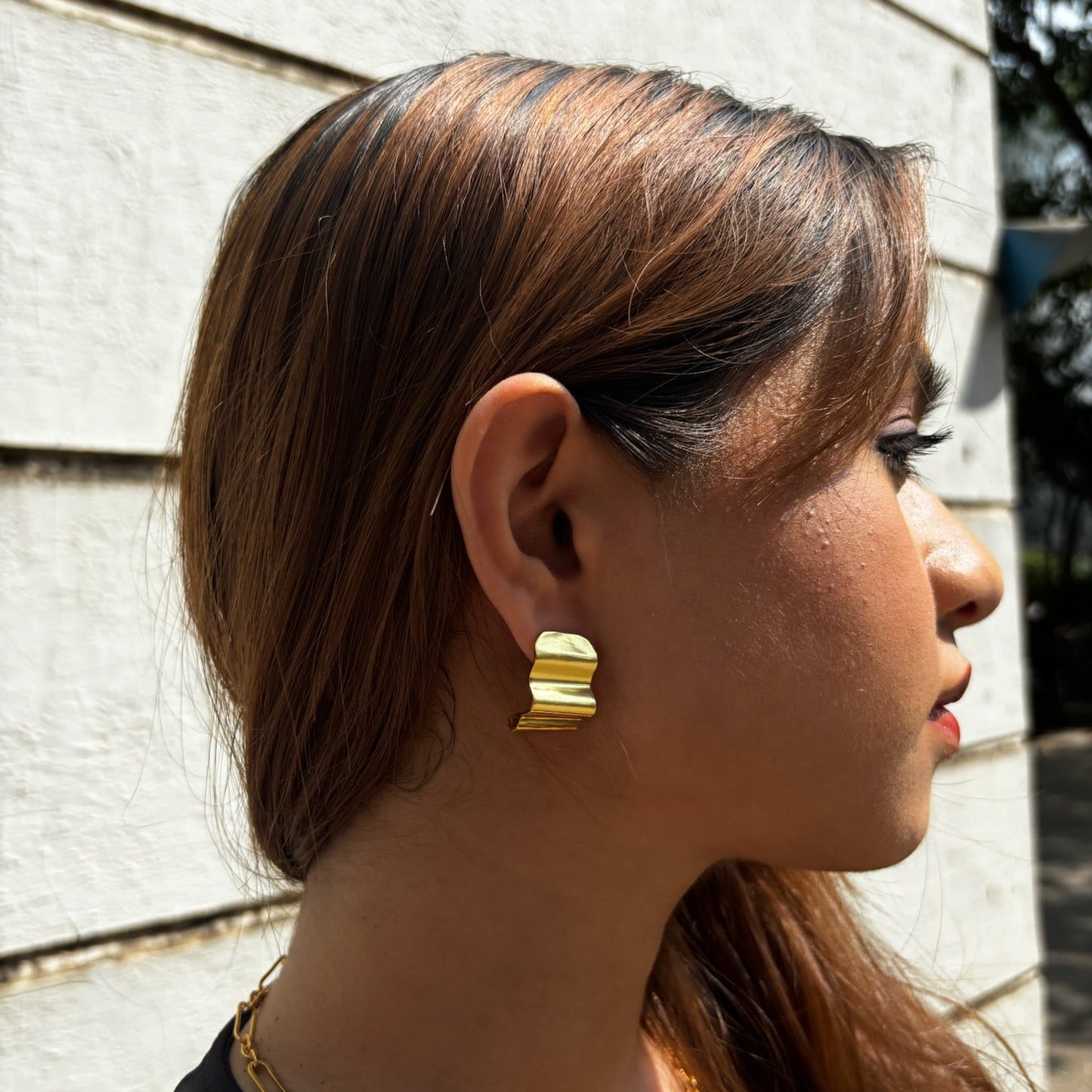 CRUMPLED WAVE EARRINGS